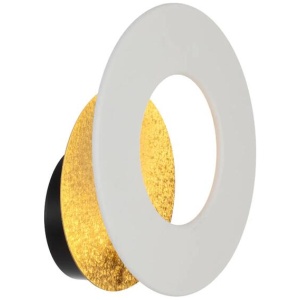 Pelzer Contemporary Wall Lamp Light Metal Aluminium White Gold Sand Crackle