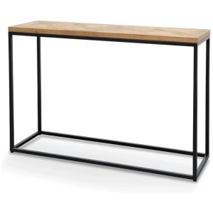 Percy Console Table - European Knotty Oak and Peppercorn by Interior Secrets - AfterPay Available