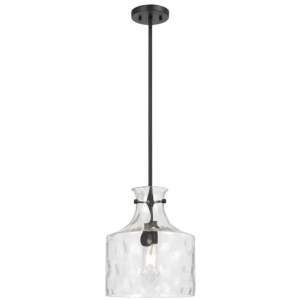 Perron Modern Pendant Hanging Lamp Light Metal Glass Black Matte