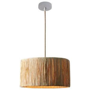 Perry Raffia Shade Classic Pendant Lamp Light Natural