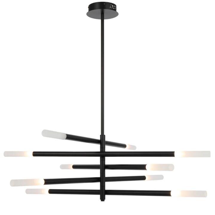 Pinta Contemporary Pendant Hanging Lamp Light Metal Acrylic Black Matte