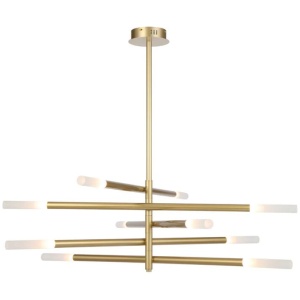 Pinta Contemporary Pendant Hanging Lamp Light Metal Acrylic Gold Matte