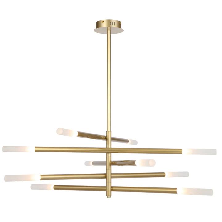 Pinta Contemporary Pendant Hanging Lamp Light Metal Acrylic Gold Matte