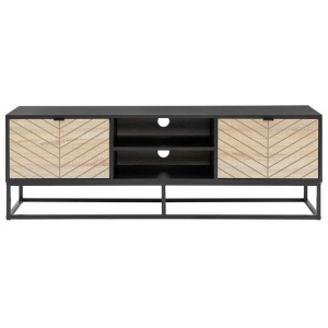 Pizzola Lowline Entertainment Unit TV Stand 150cm - Black/Oak