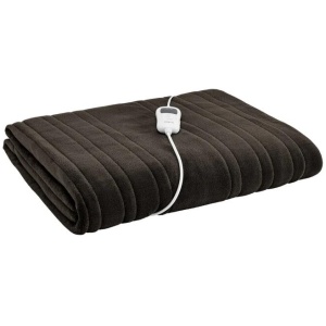 Plush Electric Heated Throw Blanket - Dark Chocolate, 200cm x 180cm