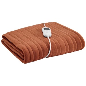 Plush Electric Heated Throw Blanket - Rust, 160cm x 130cm