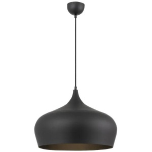 Polk Modern Pendant Hanging Lamp Light Metal Black