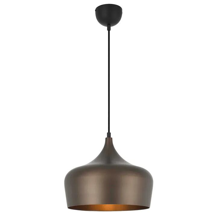 Polk Modern Pendant Hanging Lamp Light Metal Black Bronze