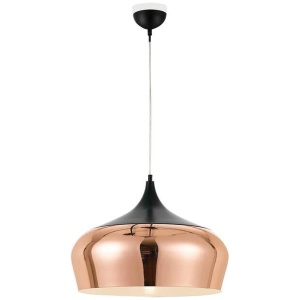 Polk Modern Pendant Hanging Lamp Light Metal Copper Black