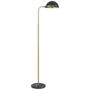 Pollard Modern Standing Floor Lamp Light Marble Metal Black Antique Gold