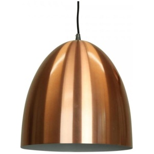 Porta Industrial Dome Metal Pendant Light Lamp Shiny Finish - Copper