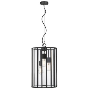 Pratt Modern Pendant Hanging Lamp Light Glass Solid Brass Clear Black