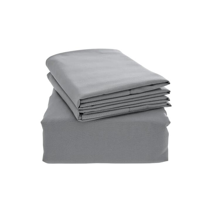 Premium Bamboo Blend Sheet Set - Grey, Double