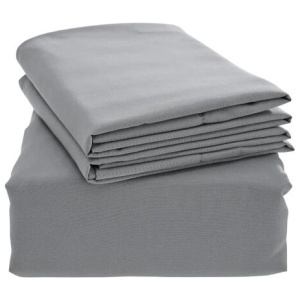 Premium Bamboo Blend Sheet Set - Grey, Queen