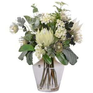 Protea Artificial Faux Plant Flower Decorative Mixed Arrangement 55cm