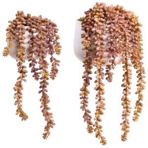 Purple Hanging Pearl Artificial Fake Plant Decorative In Pot Set