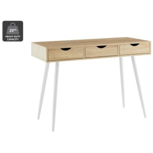 Quinn Office Computer Work Task Study Desk - Oak