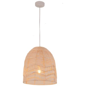 ROTA Pendant Lamp Light Interior ES 40W Natural Rattan Ellipse White OD345mm X L360mm