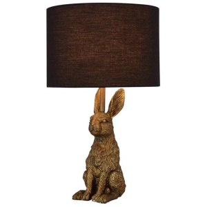 Rabbit Sitting Modern Elegant Table Lamp Desk Light - Gold & Black