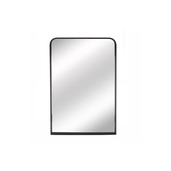 Radius Corner Metal Wall Mirror - Black