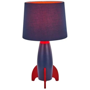 Ravi Rocketship Design Kids Table Lamp Light Navy Blue