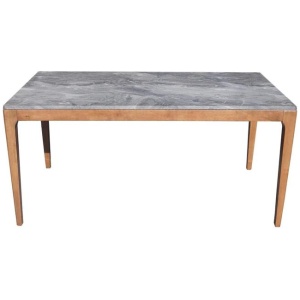 Rectangle Wooden Dining Table 160cm Paladina Look - Walnut & Grey