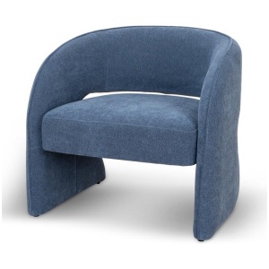 Renata Fabric Armchair - Navy Blue by Interior Secrets - AfterPay Available