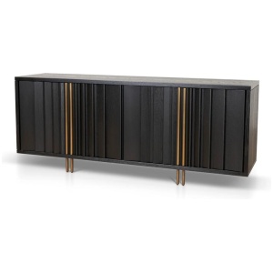 Roshan 2m Buffet Unit - Textured Espresso Black by Interior Secrets - AfterPay Available