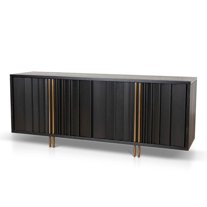 Roshan 2m Buffet Unit - Textured Espresso Black by Interior Secrets - AfterPay Available
