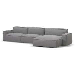 Roshil Right Chaise Sofa - Graphite Grey by Interior Secrets - AfterPay Available