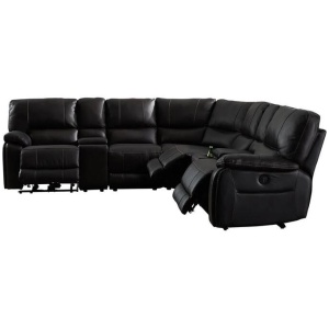 Round Corner Sofa Genuine Leather Dark Brown Electric Recliner 2x Cup Holders