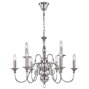 Rowan Rustic 5-Light Pendant Lamp Light Chandellier Polished Nickel