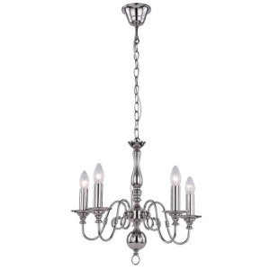 Rowan Rustic 9-Light Pendant Lamp Light Chandellier Polished Nickel