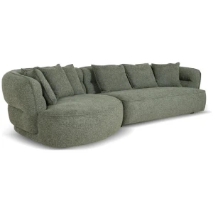 Rowe Left Chaise Sofa - Coral Dark Green by Interior Secrets - AfterPay Available