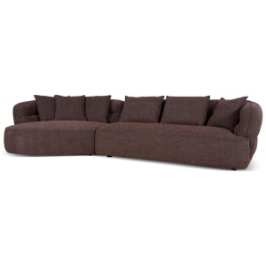 Rowe Left Chaise Sofa - Moss Brown by Interior Secrets - AfterPay Available