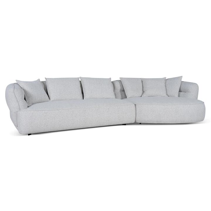 Rowe Right Chaise Sofa - Almond Beige by Interior Secrets - AfterPay Available