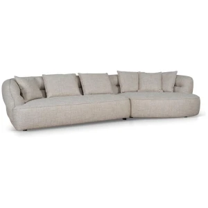 Rowe Right Chaise Sofa - Pale Beige by Interior Secrets - AfterPay Available