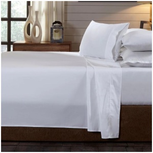 Royal Comfort - 250TC 100% Organic Cotton 4 Piece Sheet Set - Queen - White