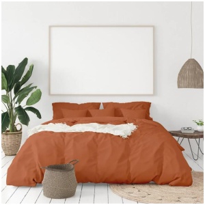 Royal Comfort - Balmain 1000TC Bamboo cotton Quilt Cover Sets (Queen) - Cinnamon