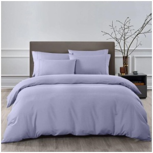 Royal Comfort Bamboo Cooling 2000TC Quilt Cover Set - King-Lilac Grey