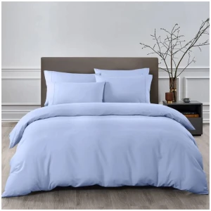 Royal Comfort Bamboo Cooling 2000TC Quilt Cover Set - Queen-Light Blue