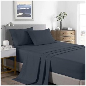 Royal Comfort Bamboo Cooling 2000TC Sheet Set King - Charcoal