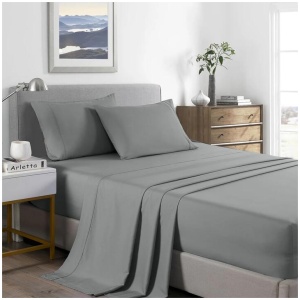 Royal Comfort Bamboo Cooling 2000TC Sheet Set King - Mid Grey