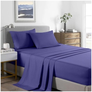 Royal Comfort Bamboo Cooling 2000TC Sheet Set - Queen-Royal Blue