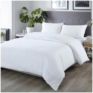 Royal Comfort Blended Bamboo Quilt Cover Sets -White-King