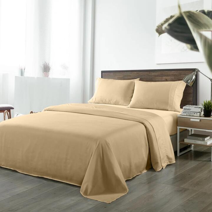 Royal Comfort Blended Bamboo Sheet Oatmeal - King