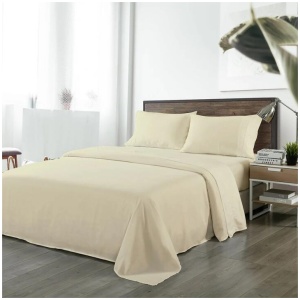 Royal Comfort Blended Bamboo Sheet Set Dark Ivory - King