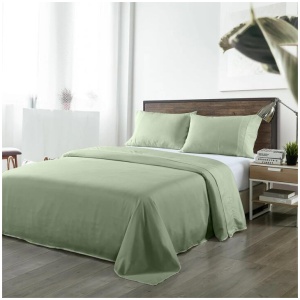 Royal Comfort Blended Bamboo Sheet Set Sage Green - Queen
