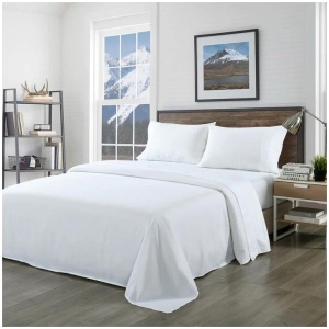 Royal Comfort Blended Bamboo Sheet Set White - Double