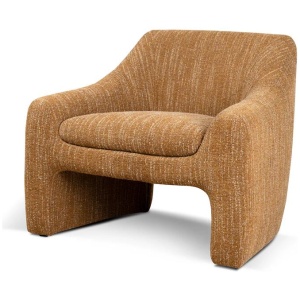 Rubin Fabric Armchair - Ginger Brown by Interior Secrets - AfterPay Available